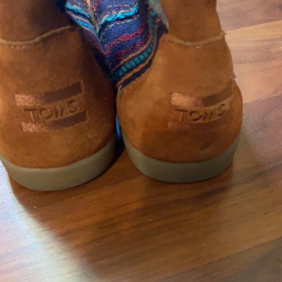 Toms Nepal Boots Cognac Suede Textile - Size 6.5 - Picture 5 of 6